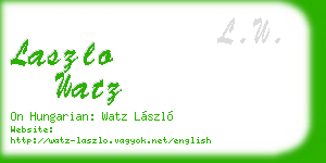 laszlo watz business card